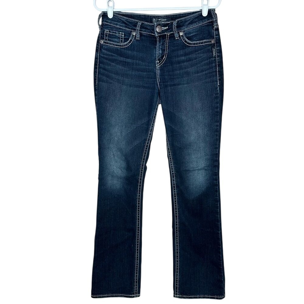 Silver Jeans Co‎ Suki High Slim Boot Dark Wash Denim Jeans W29 L33 western chic